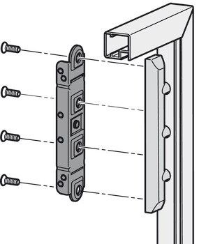 Adapter, za otklopna vrata s aluminijskim okvirom od 20 mm