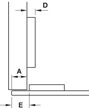lončasti šarnir, Häfele Duomatic / Duomatic Push, za potpuno staklene ili stakleno / drvene konstrukcije