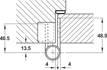 šarnir objektnih vrata, Simonswerk VX 7939/160, za objektna vrata s utorima do 160 kg