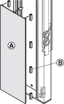 Okovi kliznih vrata, Slido Vertico 20 VF W, Vorfront – za 1 vratno krilo