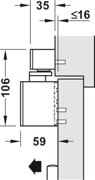 gornji zatvarač vrata, Dorma TS 98 XEA GSR s kliznim vodilicama, Za dvokrilna vrata, EN 1-6
