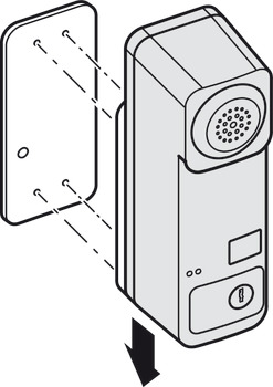 montažna pločica, Za nadzorne uređaje vrata za vrata s cjevastim okvirom i vrata s punim vratnim krilom