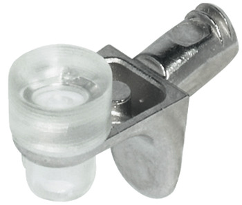 nosač polica, Za utaknuti u promjer rupe 5 mm, lijevani cink s plastičnim nosačem