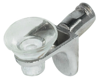 nosač polica, Za utaknuti u promjer rupe 5 mm, lijevani cink s plastičnim nosačem