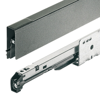 Garnitura ladice, Häfele Matrix Box P35, visina ladice 60 mm, nosivost 35 kg, s mekim zatvaranjem s opcijom otvaranja pritiskom (Push-to-Open)