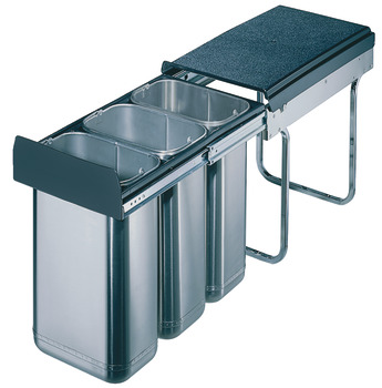trostruka kanta za otpatke, 3 x 10 litara, Kanta od nehrđajućeg čelika