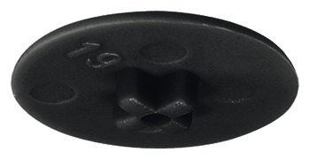 Pokrivne kape, za Minifix 15 bez pokrivnog ruba, Debljina drva 12–13 mm