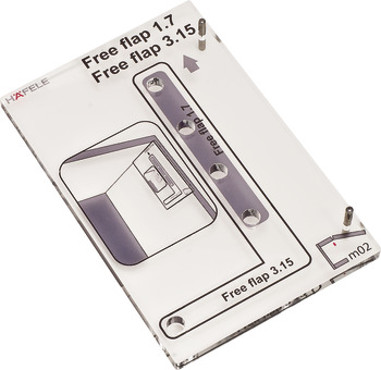 šablona za bušenje, Häfele Free flap 1.7 i Free flap 3.15