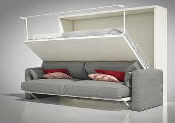 Okovje za sklopno posteljo, Kavč z ležiščem Teleletto II, z okvirjem, letvenim dnom za posteljo in okvirjem za kavč