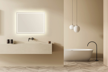 kopalniško ogledalo Häfele, pravokotno, osvetljeno