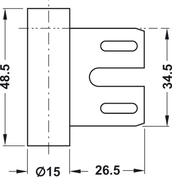 Element za montažo na podboj – nasadni tečaj za montažo v izvrtino, Simonswerk V 8000 WF, za nebrazdana in brazdana notranja vrata do 70/80 kg