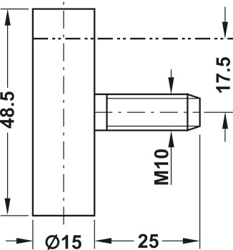 Element za montažo na podboj – nasadni tečaj za montažo v izvrtino, Simonswerk V 4700 WF, za nebrazdana in brazdana notranja vrata do 70/80 kg