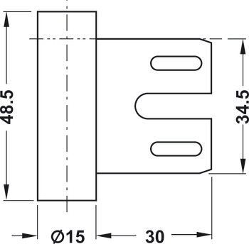Element za montažo na podboj – nasadni tečaj za montažo v izvrtino, Simonswerk V 8000/30 WF, brazdana notranja vrata s tesnilom za vratno krilo do 70 kg