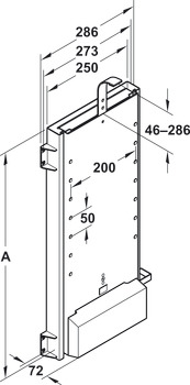 elektro dvižni sistem, za dvigovanje in spuščanje ploščatih zaslonov