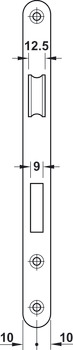 vdolbna ključavnica, za zasučna vrata, Startec, razred 3, profilni cilinder, razdalja odmika trna od čelnice 55 mm