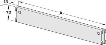 prečna gred, za steber za regale 60 x 30 mm