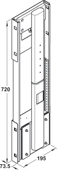 ročni dvižni sistem, TV-dvižni mehanizem Push, ročno vrtljiv, nosilnost 2,5–6,5 kg