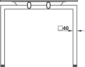 stranski del, za Idea H, kvadratne noge za mize