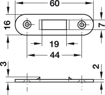 Ključavnica za roloje za privijanje, Symo, razdalja odmika trna od čelnice 24,5 mm