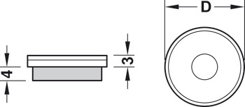 Drsnik, mešanica usnjenih vlaken, okrogel, za vtiskovanje Ø 20 do 50 mm