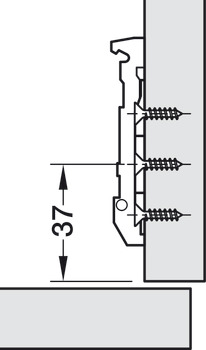 križna montažna ploščica, za privijanje z ivernimi vijaki