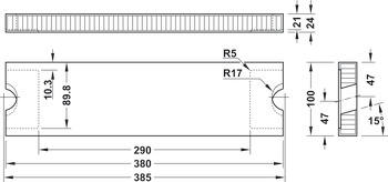 drsna lestev, izdelava po meri Service+, z lesenimi prečkami, nosilec nastopnih ploskev iz legiranega jekla