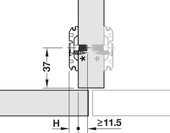 križna montažna ploščica, Clip/Clip Top, za privijanje s predmontiranimi euro-vijaki