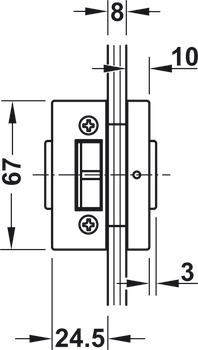PZ-ključavnica za steklena vrata, GHR 402 in 403, Startec