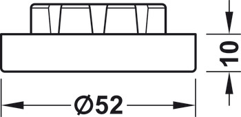 distančna rozeta, za sistem za podnožja Häfele AXILO<sup>®</sup> 78