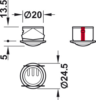 indikator premikanja, samodejni vklop in izklop, 230 V