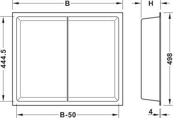 Škatla, obesni element za izvlečni okvir Häfele Dresscode