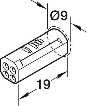 dovodni kabel, za Häfele Loox5 10-mm LED trak 12 V, 4-pol. (RGB)