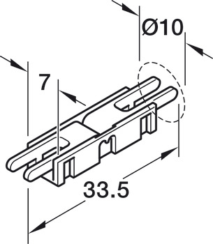 vezna sponka, za Häfele Loox5 5-mm LED-trak, 2-pol. (enobarvni)
