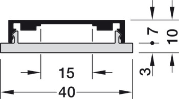 Dizajn profil za podelementno montažo, skupna višina 10 mm
