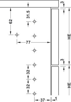 palica za centralno zaklepanje, za enostransko zapahnitev, sistem 32