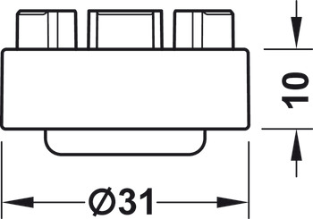 distančna rozeta, za sistem za podnožja Häfele AXILO<sup>®</sup> 48