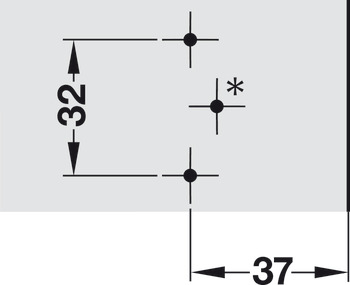 križna montažna ploščica, Clip/Clip Top, za privijanje z ivernimi vijaki