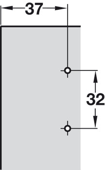 križna montažna ploščica, Häfele Metallamat SM, za privijanje z ivernimi vijaki