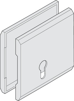 ključavnica za drsna vrata, Hawa Toplock, Podloga za kotni prijemnik