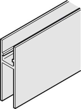 Nosilni profil in profil za vpenjanje stekla, za debelino stekla: 12–16 mm