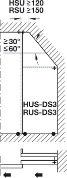 Okovje za drsna vrata, Hawa Divido 80 H DS3, garnitura