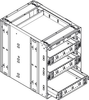 jekleni kontejner, Häfele Quick-Kit-600, razdelitev po višini 1–3–3-3