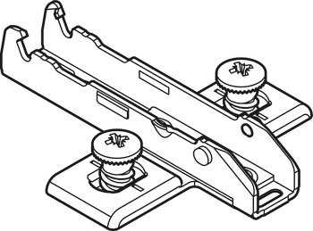 križna montažna ploščica, za Tiomos, s predmontiranimi euro-vijaki z bombirano glavo