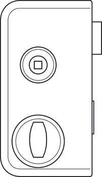WC-ključavnica za kopalniška steklena vrata, GHP 103, Startec