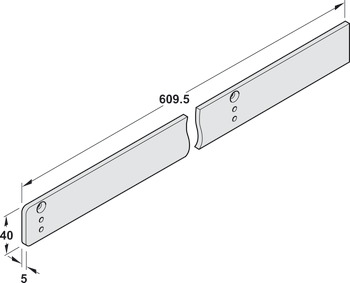 montažna ploščica, za drsno tirnico Dorma TS 98 XEA GSR