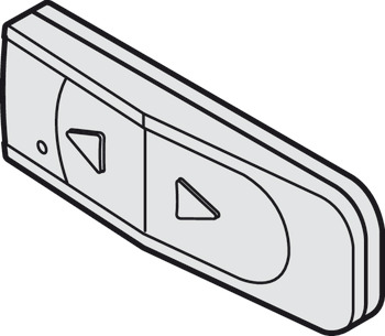 1-kanalni ročni oddajnik, za 1-krilna drsna ali 2-krilna sinhrona drsna vrata