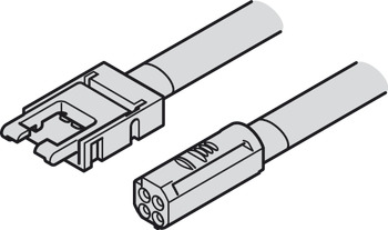 dovodni kabel, za Häfele Loox5 10-mm LED trak 12 V, 4-pol. (RGB)
