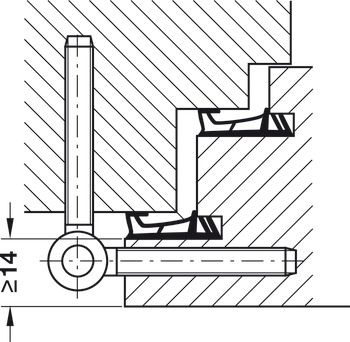 Nasadni tečaj za montažo v izvrtino, Anuba Triplex 217-3D SM-FR, Anuba, za brazdana hišna vrata do 90/120 kg