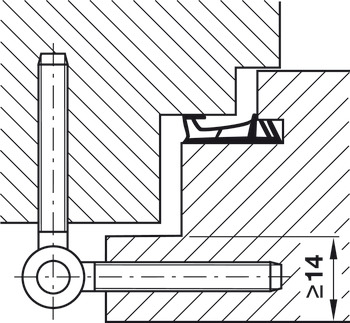 Nasadni tečaj za montažo v izvrtino, Anuba Triplex 217-3D SM-RA, za brazdana hišna vrata do 90/120 kg