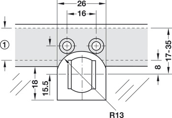 del zaklepa, Duomatic Push, za profile z alu okvirjem širine od 17 do 35 mm